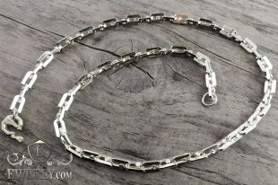 Silver chain BARAKA for men, фото