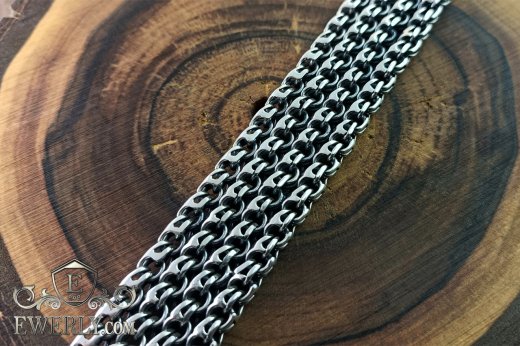 Weaving "Quadruple Side Bismarck" - buy a men's massive wide weaving