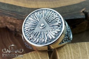 Ring with the Seal of Shambhala and the AllatRa sign, фото