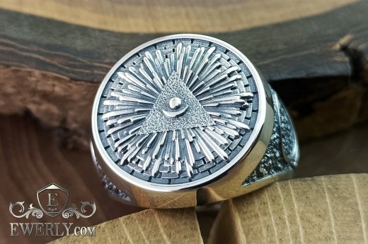 Ring with the Seal of Shambhala and the AllatRa sign, фото