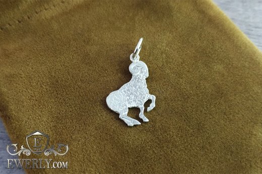 Кулон Овен из серебра - купить серебряный знак Зодиака